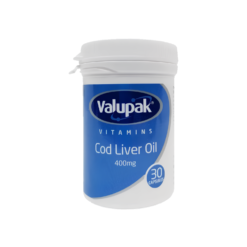 Valupak Cod Liver Oil 400mg Capsules (30)