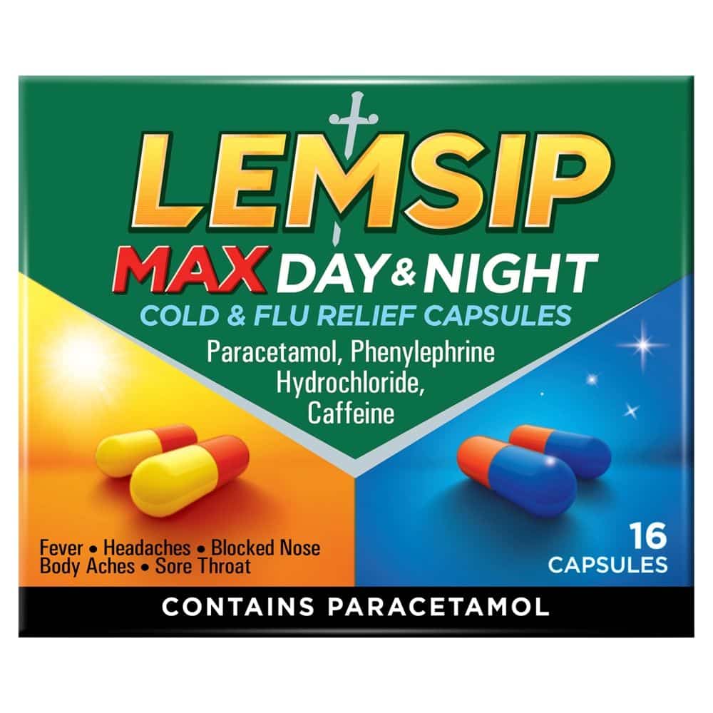 Lemsip Max Day &Amp; Night Cold &Amp; Flu Relief Capsules