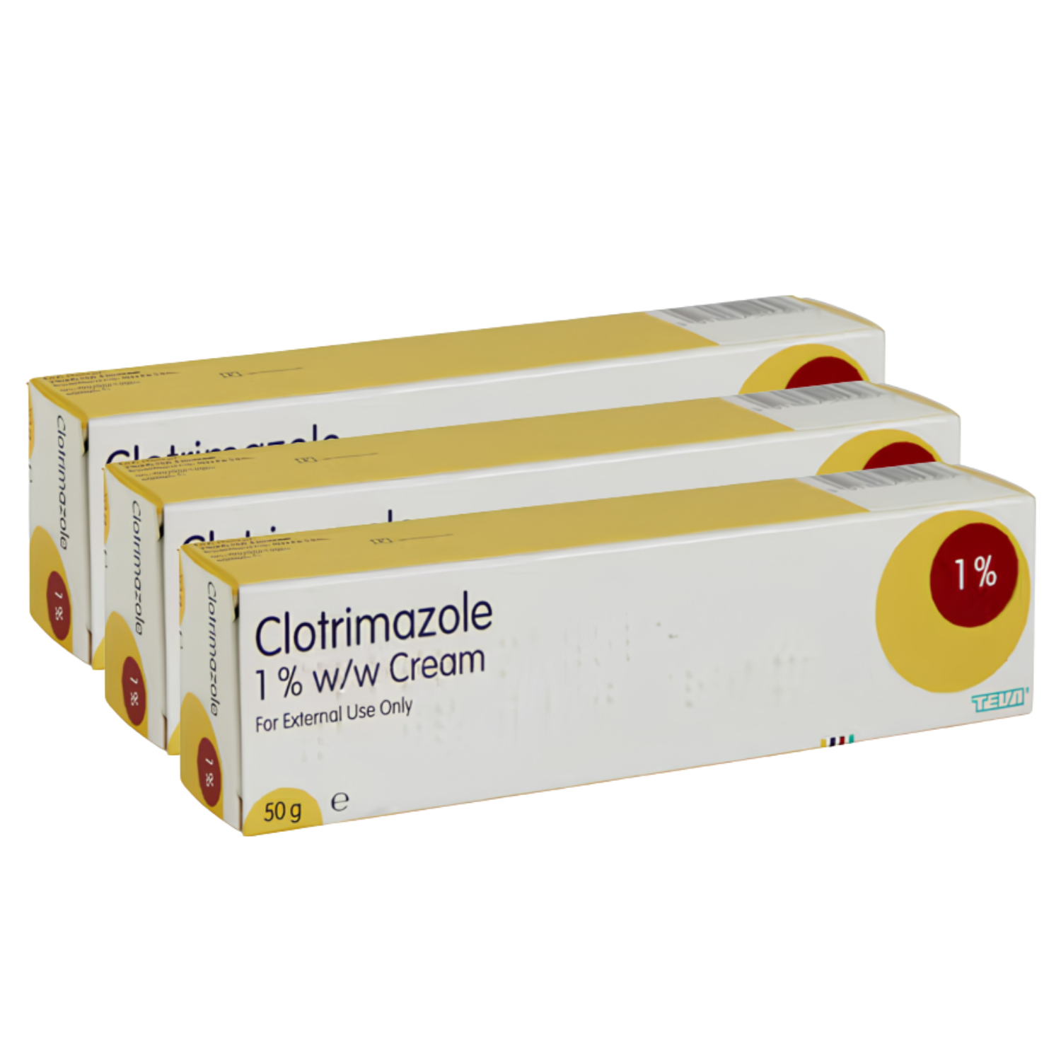 Clotrimazole 1% Cream 50G - 3 Pack