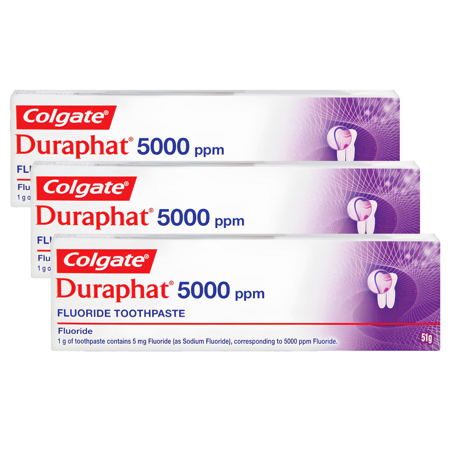 Colgate Duraphat 5000 Toothpaste 51G - 3 Pack