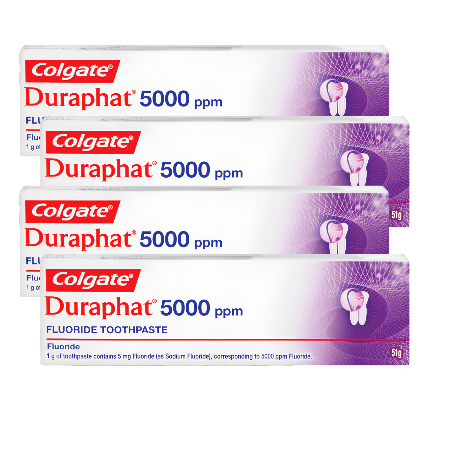 Colgate Duraphat 5000 Toothpaste 51g – 4 Pack