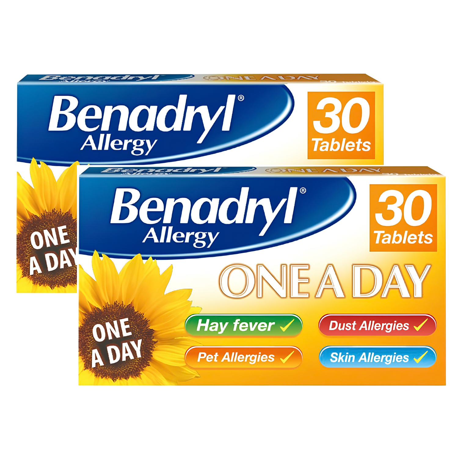 Benadryl Allergy One A Day Tablets - 2 Pack