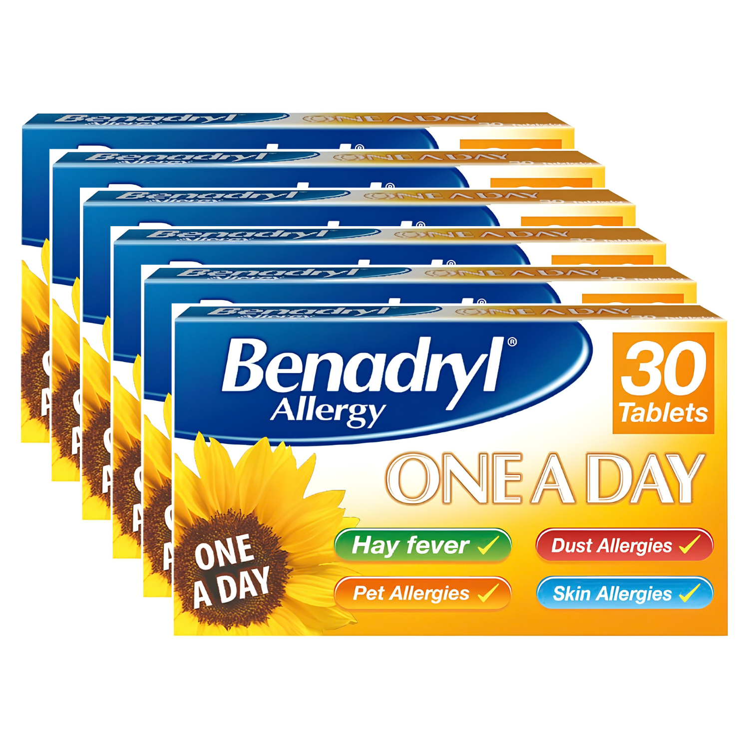 Benadryl Allergy One A Day Tablets - 6 Pack