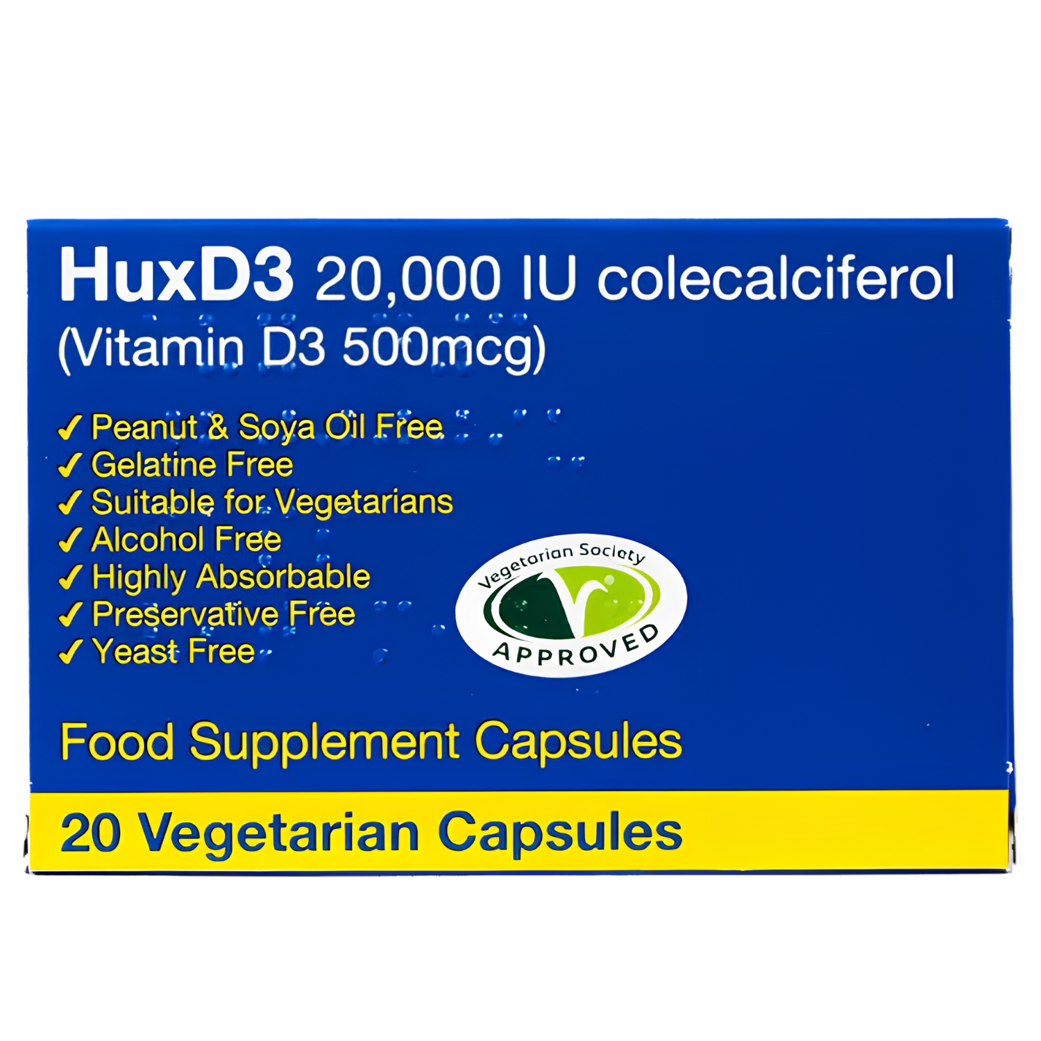 HuxD3 Colecalciferol Vitamin D3 Capsules
