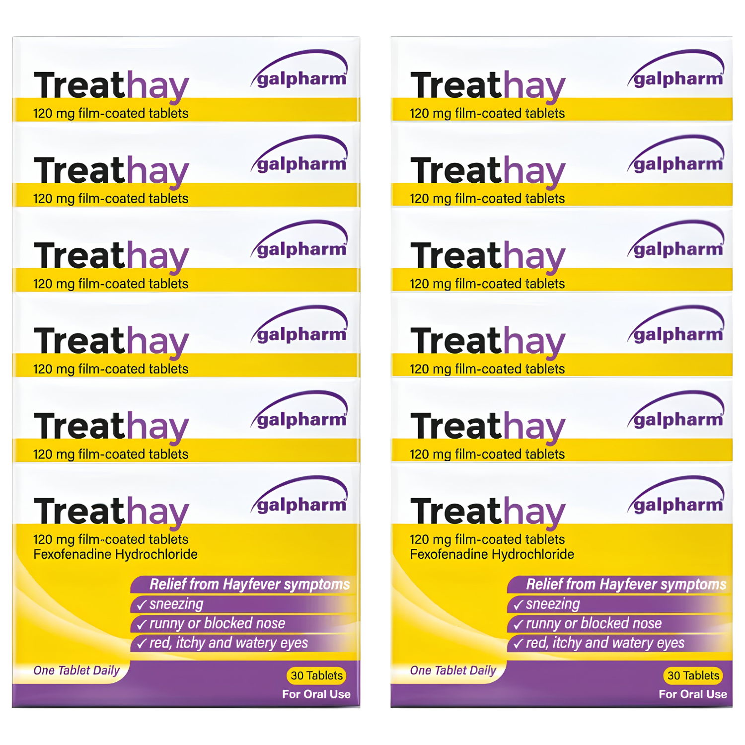 Treathay Fexofenadine 120mg  (360 Tablets – 1 Years Supply)