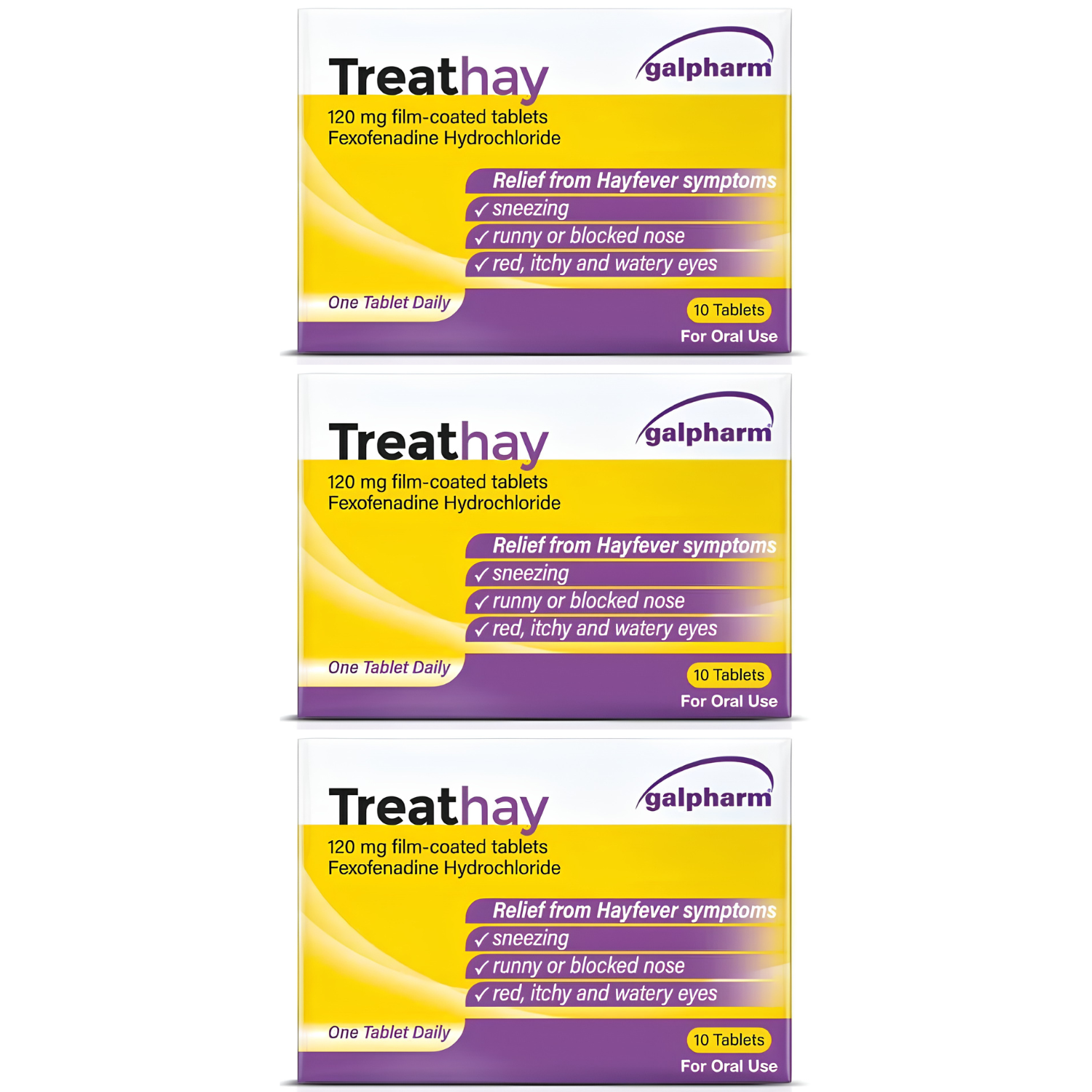 Treathay Fexofenadine 120mg (10 Tablets – 3 Packs)