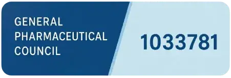 GPhC number: 1033781